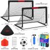 Kids Soccer Goals for Backyard Set - 2 of 4' x 3' Portable Soccer Goal Training Equipment, Pop Up Toddler Soccer Net with Soccer Ball, Stocking Stuffers for Kids Youth Outdoor Games, Sports Play Gifts view 2