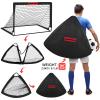 Kids Soccer Goals for Backyard Set - 2 of 4' x 3' Portable Soccer Goal Training Equipment, Pop Up Toddler Soccer Net with Soccer Ball, Stocking Stuffers for Kids Youth Outdoor Games, Sports Play Gifts view 4