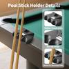 EPOGG Cue Rest Cue Stick Holder, Portable Weighted Billiard Cue Rack with Chalk Holder, Pool Cue Holder (3 Holes) view 3