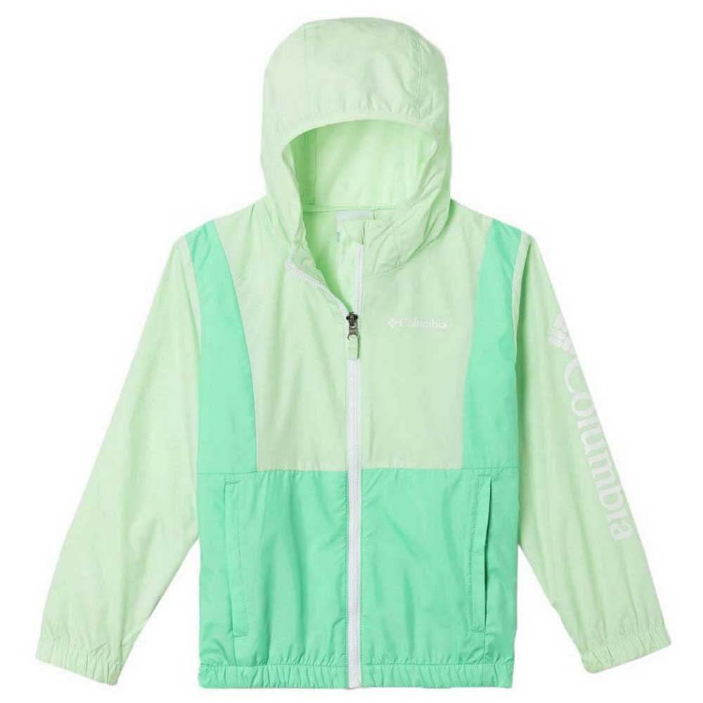 Columbia Youth Girls Lily Basin Jacket, Key West/Light Jade, XX-Small