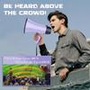 MyMealivos Portable Megaphone Bullhorn 20 Watt Power Megaphone Speaker Voice and Siren/Alarm Modes with Volume Control and Strap (Purple) view 2