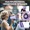MyMealivos Portable Megaphone Bullhorn 20 Watt Power Megaphone Speaker Voice and Siren/Alarm Modes with Volume Control and Strap (Purple) view 3