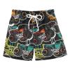 Aflyko Boys' Board Shorts Auto Vehicle Grunge Monster Truck Swim Trunk Beach Swimwear 5T view 1