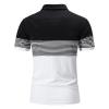 QWENTMTNTY Men's Polo Shirts with Pocket Short Sleeve Cotton Slim Fit T-Shirts Casual Quick Dry Patchwork Jersey Golf Tees J-White view 3