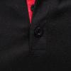 QWENTMTNTY Men's Polo Shirts with Pocket Short Sleeve Cotton Slim Fit T-Shirts Casual Quick Dry Patchwork Jersey Golf Tees I-Black view 4