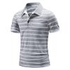 QWENTMTNTY Men's Polo Shirts with Pocket Short Sleeve Cotton Slim Fit T-Shirts Casual Quick Dry Patchwork Jersey Golf Tees K-White view 2