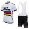 SGCIKER Mens Professional Team BORAHansgrohe World Championship Cycling Jersey Set,Summer Short Sleeve Breathable Bike Clothing Bib Short Kits 9D Gel Pad (Small) view 1