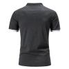 QWENTMTNTY Men's Polo Shirts with Pocket Short Sleeve Cotton Slim Fit T-Shirts Casual Quick Dry Patchwork Jersey Golf Tees D-Grey view 3