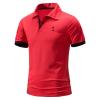 QWENTMTNTY Men's Polo Shirts with Pocket Short Sleeve Cotton Slim Fit T-Shirts Casual Quick Dry Patchwork Jersey Golf Tees view 2