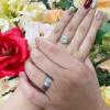 Ahloe Jewelry CEJUG 18k Gold Wedding Ring Sets for Him and Her Womens Mens Titanium Stainless Steel Rings Bands 1.5Ct Cz Couple Rings Size 10&8 view 2