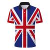 QWENTMTNTY Men's Polo Shirts with Pocket Short Sleeve Cotton Slim Fit T-Shirts Casual Quick Dry Patchwork Jersey Golf Tees G-Blue view 1