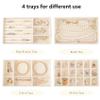 AIRZSNRY Velvet Jewelry Organizer for Drawer, Stackable Jewelry Storage Trays in Dresser, Small Drawer Inserts Display Case for Rings Stud Necklaces Accessories, Set of 8 view 4