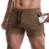 EVERWORTH Men's 3" Inseam Workout Shorts Quick Dry Gym Short Shorts Lightweight Athletic Shorts for Men with Liner and Zipper Pockets Brown US M view 1