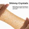 Hyperdim Sexy Jeweled Sparkly Diamond Fishnet Stockings High Waist Tights Shiny Rhinestone Sheer Pantyhose With Bling Crystals view 4