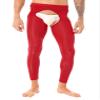renvena Mens Oil Shiny Pantyhose Hollow Out High Stretch Gloss Pantyhose Hollow Out Tights Leggings Lingerie Red One Size view 1
