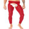 renvena Mens Oil Shiny Pantyhose Hollow Out High Stretch Gloss Pantyhose Hollow Out Tights Leggings Lingerie Red One Size view 2