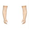 QinCiao Mens Mesh See Through One Pair Long Ultra-thin Stretchy Gloves Sun UV Protection Nude One Size view 4