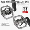 MZYRH Pedal,MTB Mountain Bike Pedals Compatible with Dual Function Sealed Clipless Aluminum 9/16" Bicycle Flat Platform with Cleats for Road, MTB (TI) view 2