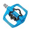 MZYRH Pedal,MTB Mountain Bike Pedals Compatible with Dual Function Sealed Clipless Aluminum 9/16" Bicycle Flat Platform with Cleats for Road, MTB (Blue) view 1