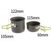 Portable Camping Cookware Mess Kit,plplaaoo Aluminium Alloy Camping Cookware Set Lightweight Camping Pot Survival Cooking Kit for Outdoor Camping, Hiking and Picnic, Backpacking Cookware view 3