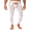 renvena Mens Oil Shiny Pantyhose Hollow Out High Stretch Gloss Pantyhose Hollow Out Tights Leggings Lingerie White One Size view 2