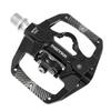 MZYRH Pedal,MTB Mountain Bike Pedals Compatible with Dual Function Sealed Clipless Aluminum 9/16" Bicycle Flat Platform with Cleats for Road, MTB (Black) view 1