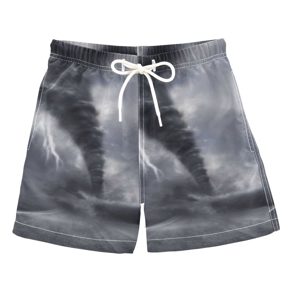 Aflyko Boys' Board Shorts Tornado Swim Trunk Beach Swimwear L