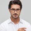 ANRRI Non Prescription Glasses for Men Clear Lens Classic Square Black Frame Eyewear Women view 3