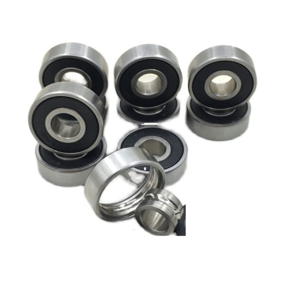 SUOFEILAIMU 8pcs 608 Bearing Speed Inline Skates Wheels Ceramic 608zz Bearing Skateboard Skates Parts Longboard Skate Bearings (Color : 8pc Gcr15 Abec11 B)