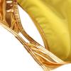 LiiYii Womens Shiny Bodysuits One Piece High Cut Leotard Swimsuit Monokini Swimwear Bathing Suit Gold One Size view 3