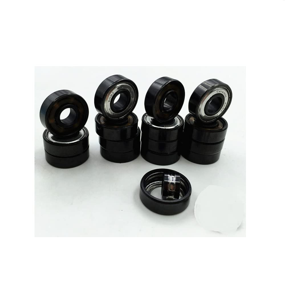 SUOFEILAIMU 8pcs 608 Bearing Speed Inline Skates Wheels Ceramic 608zz Bearing Skateboard Skates Parts Longboard Skate Bearings (Color : 8pc Zro2 608z)