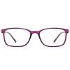 ANRRI Non Prescription Glasses for Women Clear Lens Classic Square Purple Frame Eyewear Men view 2