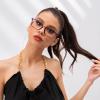 ANRRI Non Prescription Glasses for Women Clear Lens Classic Square Purple Frame Eyewear Men view 4