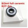 SUOFEILAIMU 627 Full Ceramic Bearing Double Seal ZrO2 Si3n4 Quad Skate Bearing 627 Abec-11 for Derby Roller Artistic Skating Bearings (Color : 1pc si3n4 627) view 2