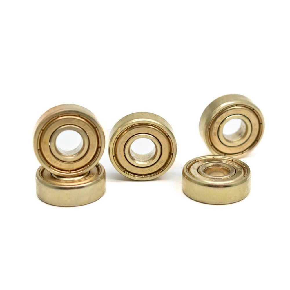 SUOFEILAIMU 608 Gold Plated Bearings 10PCS 8x22x7mm Skateboard Roller Skating Wheels Bearings for Skate (Color : Red1, Number of Pcs : 10Pcs)