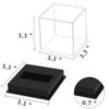 Clear Hockey Puck Display Case Acrylic Puck Display Holder Stand Box Sports Dustproof Storage Collectibles Protection Box with Base view 4