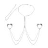 AIBEARTY Women Glitter Rhinestone Nipple Cover Breast Chest Chain Adhesive Pasties Tassel Body Jewelry for Rave Festival view 4