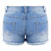 Oyolan Kids Girls Casual High Waisted Stretchy Cuffed Hem Zipper Closure Jean Shorts Summer Denim Shorts Light Blue 6 Years view 2