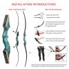 60 Inch Black Hunter Takedown Longbow Kit 20lbs-60lbs Bow and Arrow Set with 3 Tubes Archery Quiver Traditional Archery Bow for Right Hand Outdoor Sports (25LBS) view 3