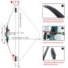 60 Inch Black Hunter Takedown Longbow Kit 20lbs-60lbs Bow and Arrow Set with 3 Tubes Archery Quiver Traditional Archery Bow for Right Hand Outdoor Sports (50LBS) view 2
