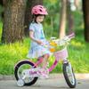 RoyalBaby Chipmunk Girls Bike,14 Inch Kids Bike with Basket Girl Cycle Bikes for Age 3-5 Years with Training Wheels Children Bicycle Toddler Bike Lollipop Pink view 3