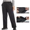 iCreek Women's Rain Pants Waterproof Hiking Pants Windproof Lightweight Over Pants Work Rain Outdoor for Golf, Fishing (Black, Medium/27 Inseam) view 4