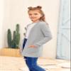 Knitswegan Girls Long Sleeve Casual Cardigan Kids Open Front Soft Knit Oversized Sweater with Pockets Grey view 3