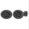 Valknut Earrings for Men Stainless Steel Vintage Nordic Vikings Stuff Jewelry Amulet view 1