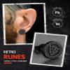 Valknut Earrings for Men Stainless Steel Vintage Nordic Vikings Stuff Jewelry Amulet view 2