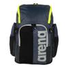 ARENA Spiky III Backpack 45 Swimming Athlete Sports Gym Rucksack Large Training Gear Equipment Swim Bag for Men and Women, 45 Liters, Navy/Neon Yellow view 1