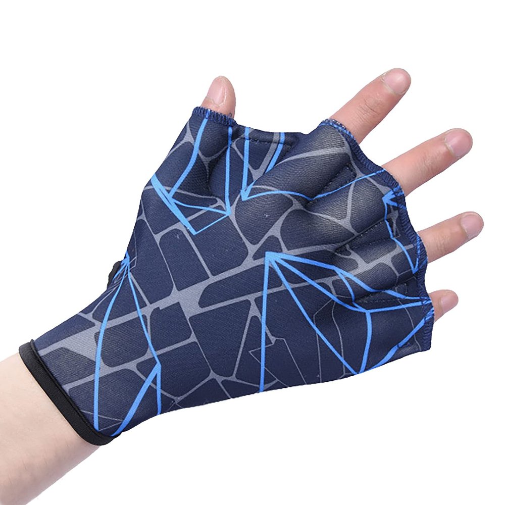 1 Pair Aquatic Gloves for Men Women Adult Children Nylon Webbed Swim Gloves Water Resistance Fins Fitness Diving Training Hand Webbed Flippers Swim Gear Costume Dive Hand Equipment Swimming Gloves
