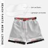 Aflyko Vehicle Boys' Board Shorts Red Fire Rescue Truck Cool Toddler Swim Trunk Beach Swimwear view 3