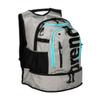 ARENA Unisex Adult Fastpack 3.0 Swimming Athlete Sports Backpack Training Gear Gym Bag for Men and Women, 40 Liters, Ice Gray/Sky Blue view 4
