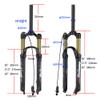 BOLANY 26/27.5/29 inch Bike Air Suspension Fork 120mm Travel Rebound Adjust 1/8 Straight/Tapered Tube Manual/Remote Lockout Bicycle Forks QR 9mm MTB Front Fork (Straight-Remote, 26inch) view 2